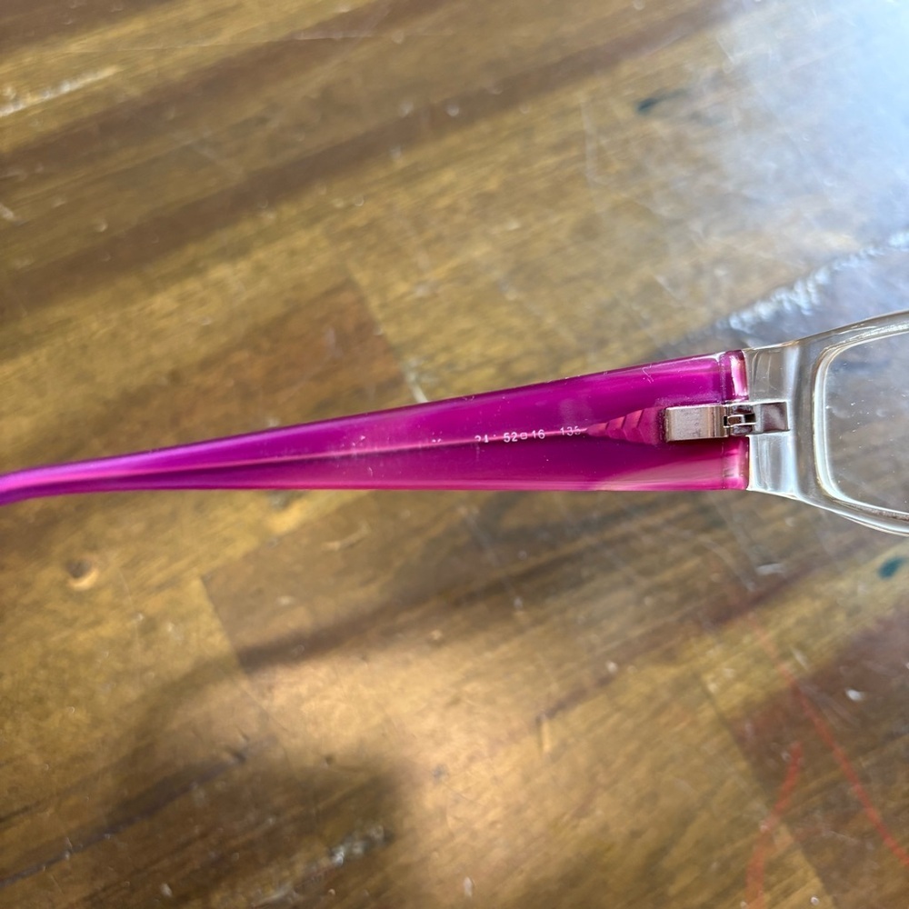 Ray-Ban Eye Glasses Clear Fram Pink Purple Reading - Picture 7 of 8